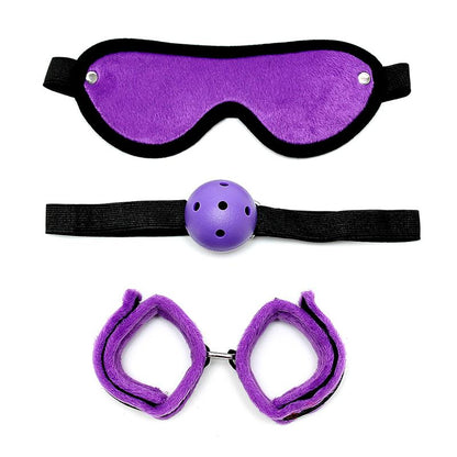 BONDAGE PLAY - 3 PIECES BONDAGE SET PURPLE