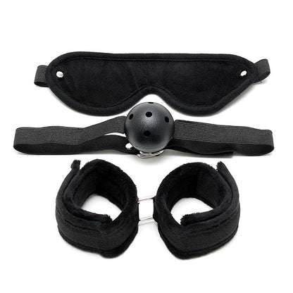 BONDAGE PLAY - BONDAGE SET 3 PIECES BLACK