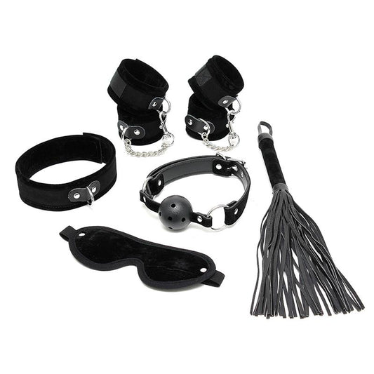 BONDAGE PLAY - COMPLETE RESTRAINT SET BLACK