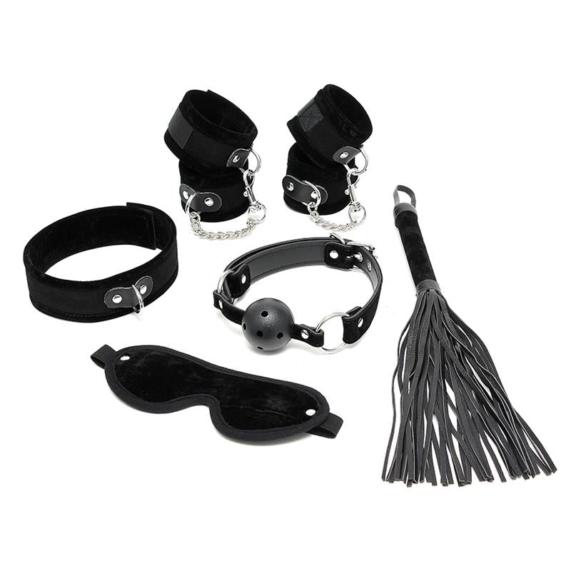 BONDAGE PLAY - COMPLETE RESTRAINT SET BLACK