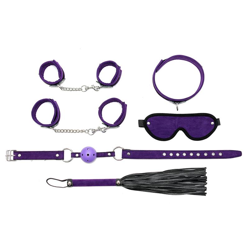 BONDAGE PLAY - COMPLETE RESTRAINT SET PURPLE