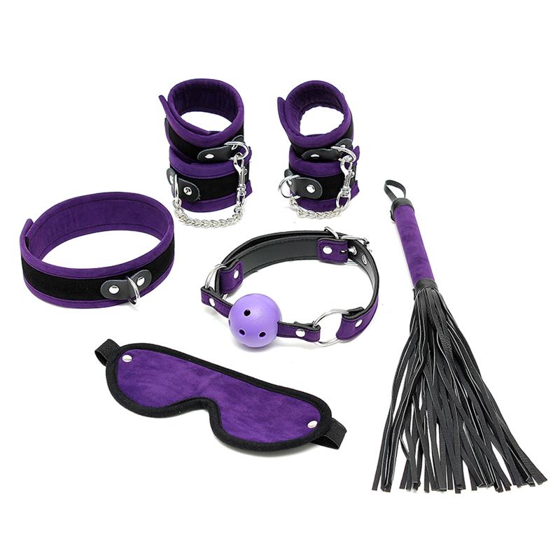 JUEGO DE ATADURAS - SET DE RESTRICCIÓN COMPLETO PÚRPURA