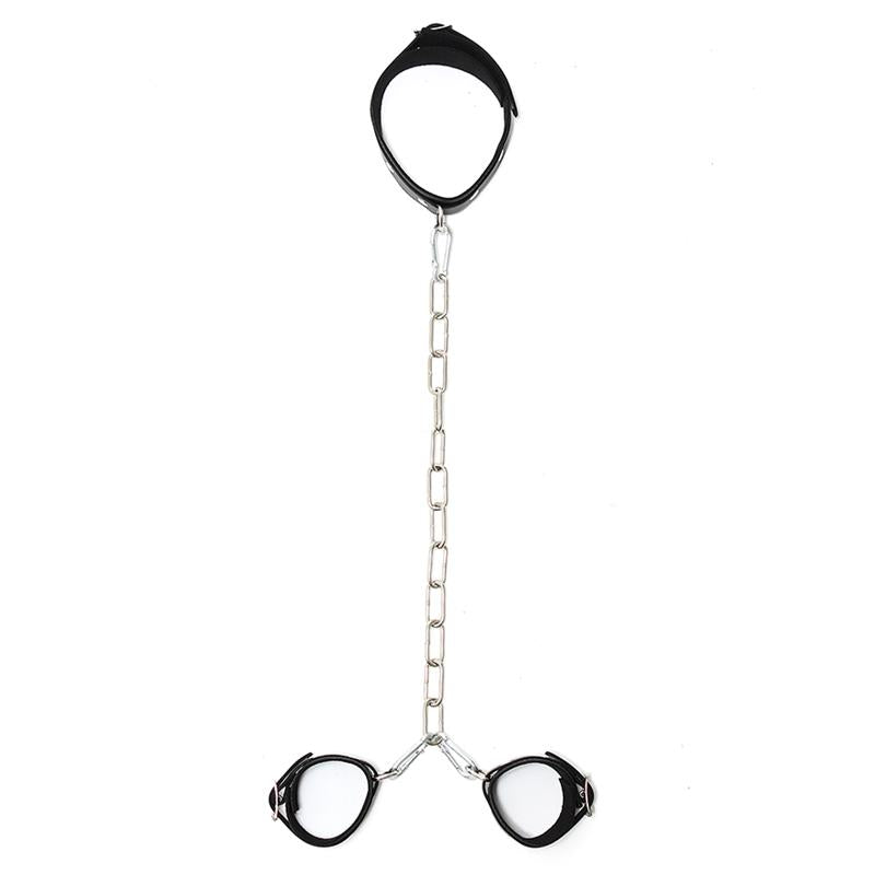 BONDAGE PLAY - COLLAR WITH CUFFS ADJUSTABLE