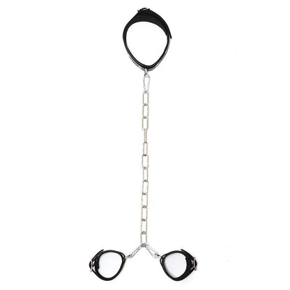 BONDAGE PLAY - COLLAR WITH CUFFS ADJUSTABLE