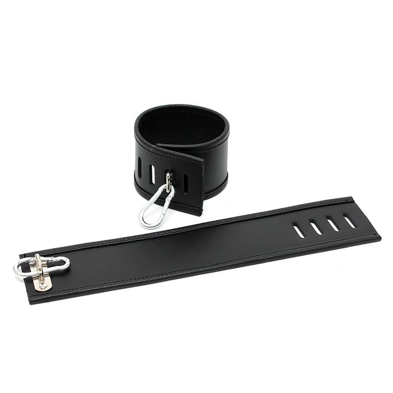 BONDAGE PLAY - LEATHER CUFFS-ADJUSTABLE