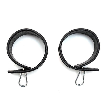 BONDAGE PLAY - LEATHER CUFFS-ADJUSTABLE