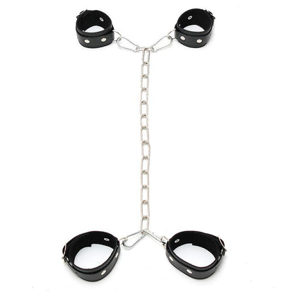 BONDAGE PLAY - CUFFS  WITH METAL CHAIN ADJUSTABLE
