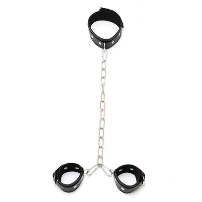 BONDAGE PLAY - COLLAR WITH CUFFS ADJUSTABLE