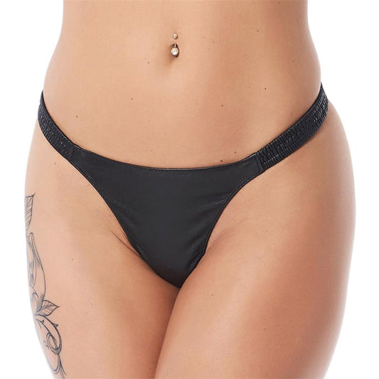 BONDAGE PLAY - G-STRING LEATHER ELASTIC
