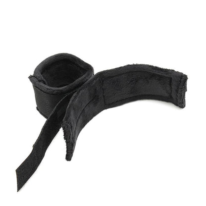 BONDAGE PLAY - HAND CUFFS WITH MASK ADJUSTABLE BLACK