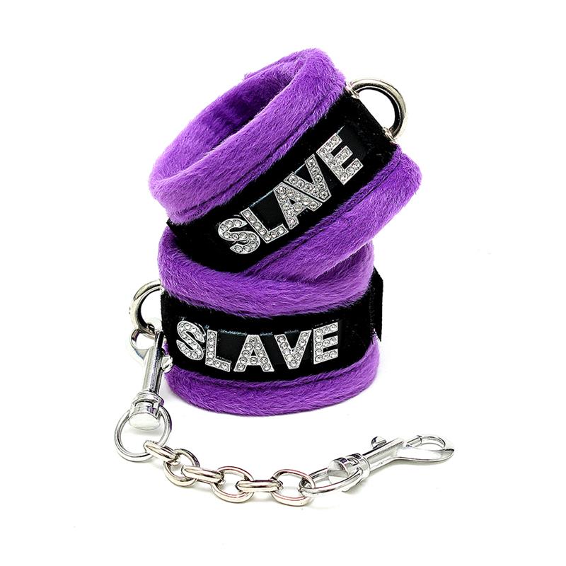 BONDAGE PLAY - HANDCUFFS AND EYEMASK PURPLE