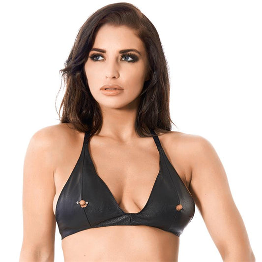 BONDAGE PLAY - LEATHER BRA ONE SIZE