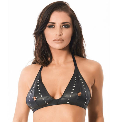 BONDAGE PLAY - LEATHER BRA ONE SIZE