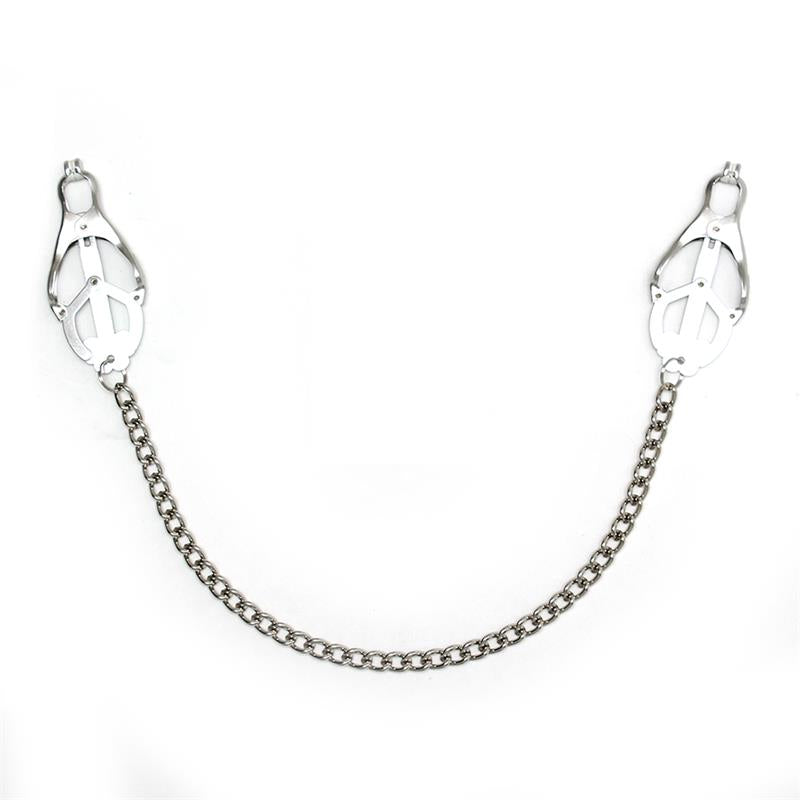 BONDAGE PLAY - NIPPLE CLAMPS WITH CHAIN