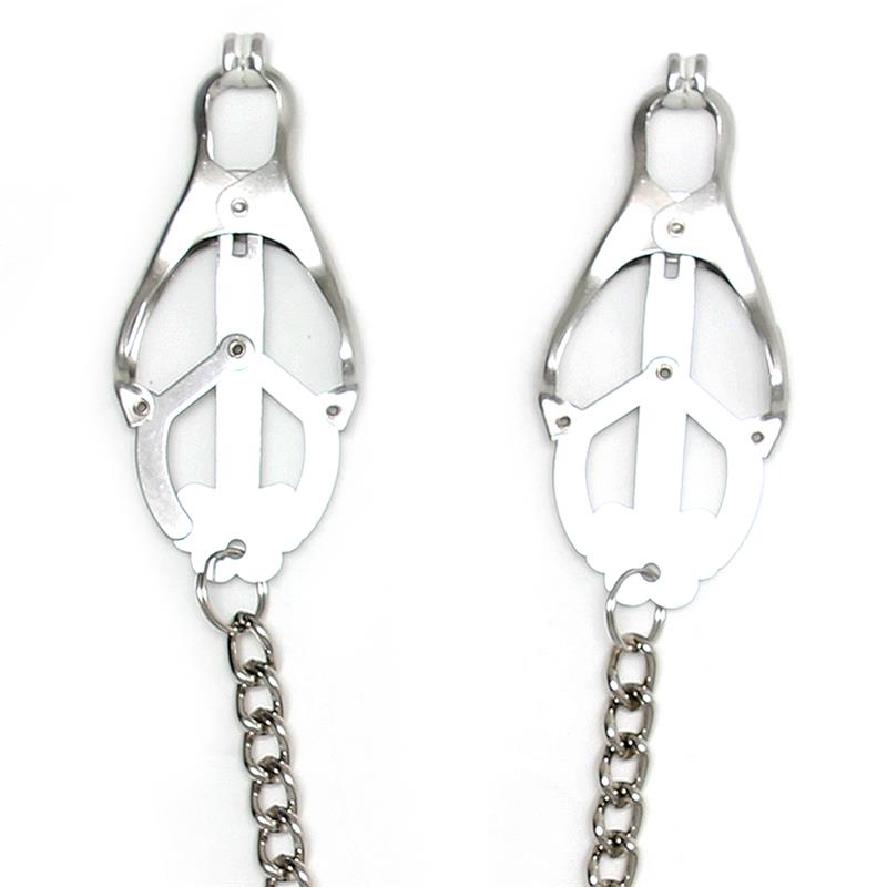 BONDAGE PLAY - NIPPLE CLAMPS WITH CHAIN