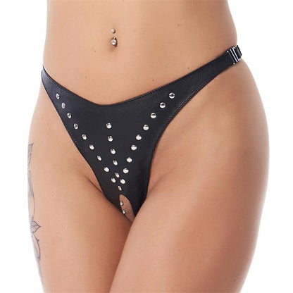 BONDAGE PLAY - OPEN BRIEFS WITH TACKS ONE SIZE