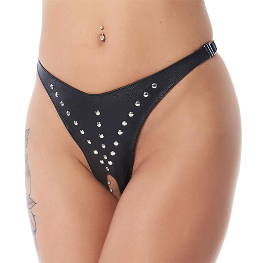 BONDAGE PLAY - OPEN BRIEFS WITH TACKS ONE SIZE
