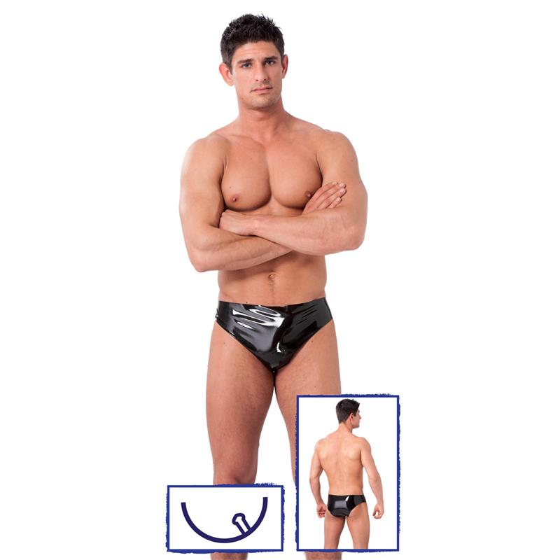 LATEX PLAY - BOXER WITH PLUG INSIDE LATEX