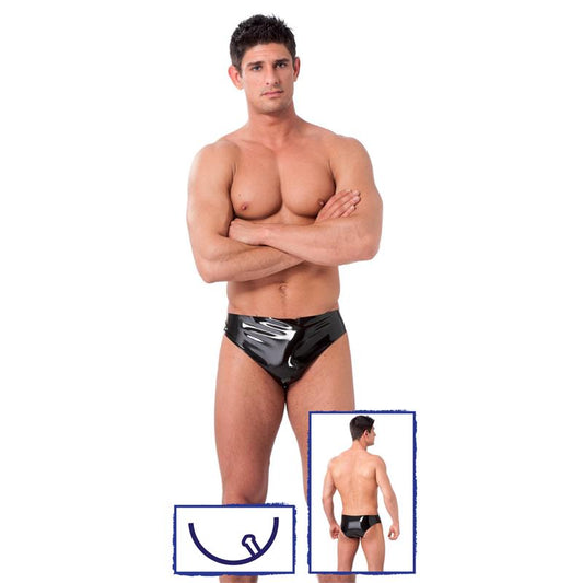 LATEX PLAY - BOXER WITH PLUG INSIDE LATEX