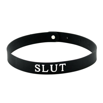 LATEX PLAY - COLLAR (SLUT) SILICONE