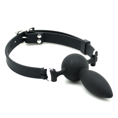 LATEX PLAY - MOUTHGAG WITH PLUG SILICONE