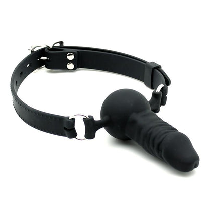 LATEX PLAY - MOUTHGAG WITH PENIS SILICONE