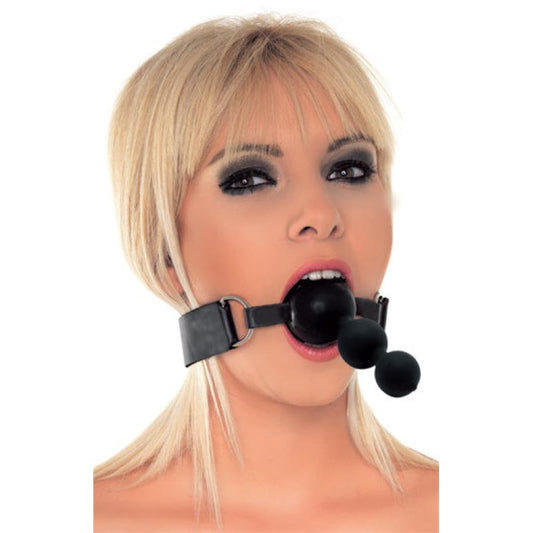 LATEX PLAY - MOUTHGAG WITH PLUG SILICONE