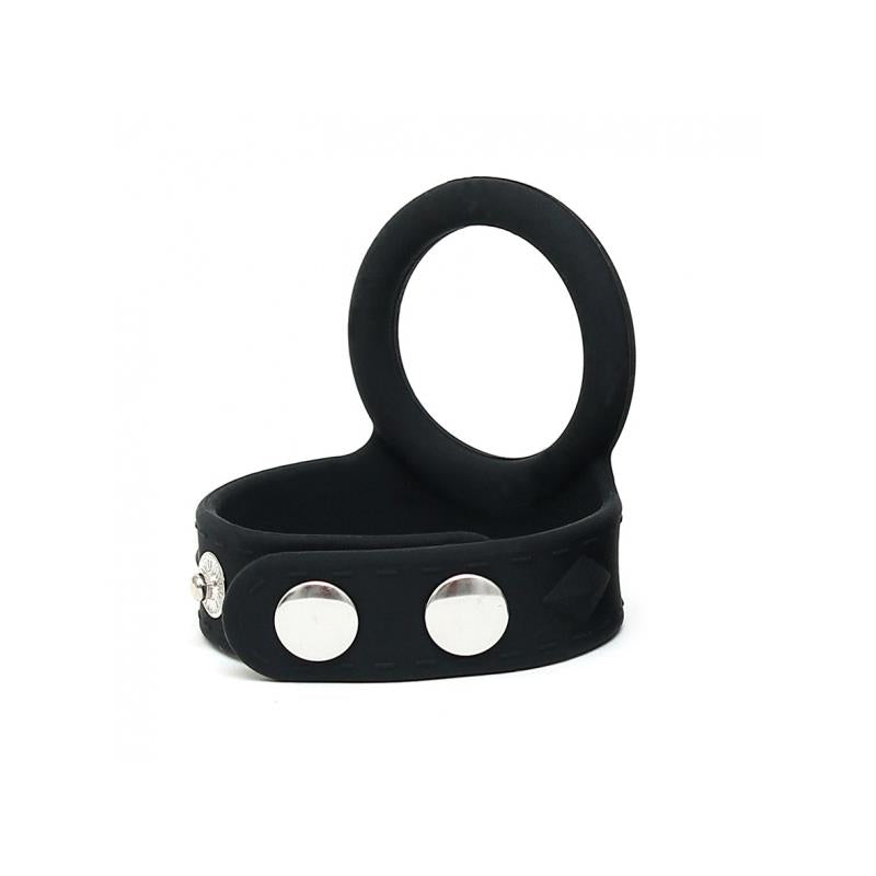 LATEX PLAY - PENIS STRAP WITH COCKRING SILICONE