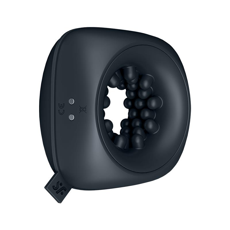 SATISFYER - RING STROKER POCKET SIZE MASTURBATOR RING BLACK