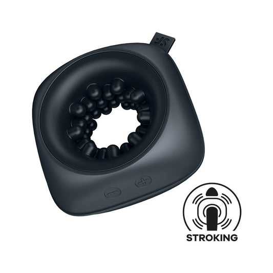 SATISFYER - RING STROKER POCKET SIZE MASTURBATOR RING BLACK