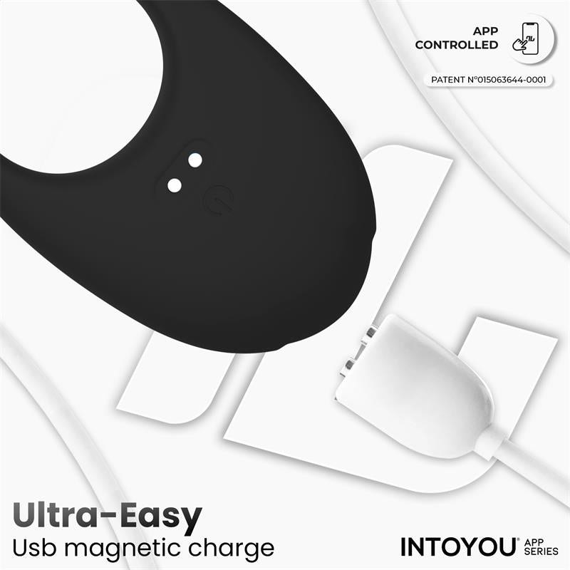 INTOYOU APP SERIES - RINGO VIBRATING RING WITH APP UNIBODY BLACK