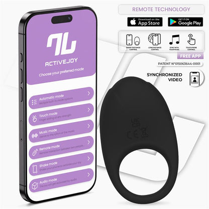 INTOYOU APP SERIES - RINGO VIBRATING RING WITH APP UNIBODY BLACK