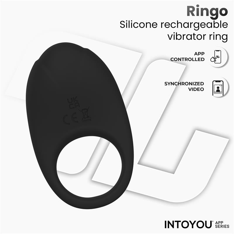 INTOYOU APP SERIES - RINGO VIBRATING RING WITH APP UNIBODY BLACK