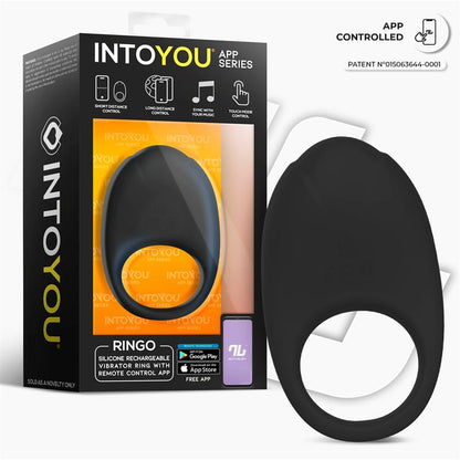 INTOYOU APP SERIES - RINGO VIBRATING RING WITH APP UNIBODY BLACK