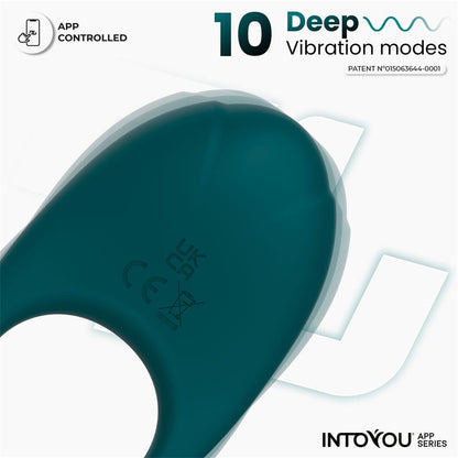 INTOYOU APP SERIES - RINGO VIBRATING RING WITH APP UNIBODY GREEN