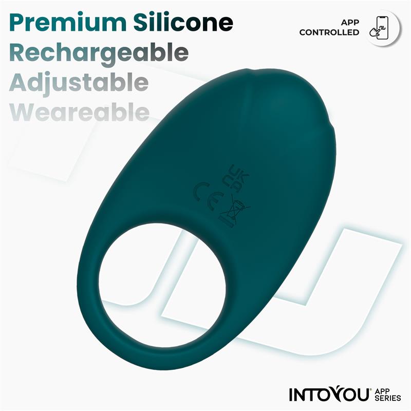 INTOYOU APP SERIES - RINGO VIBRATING RING WITH APP UNIBODY GREEN