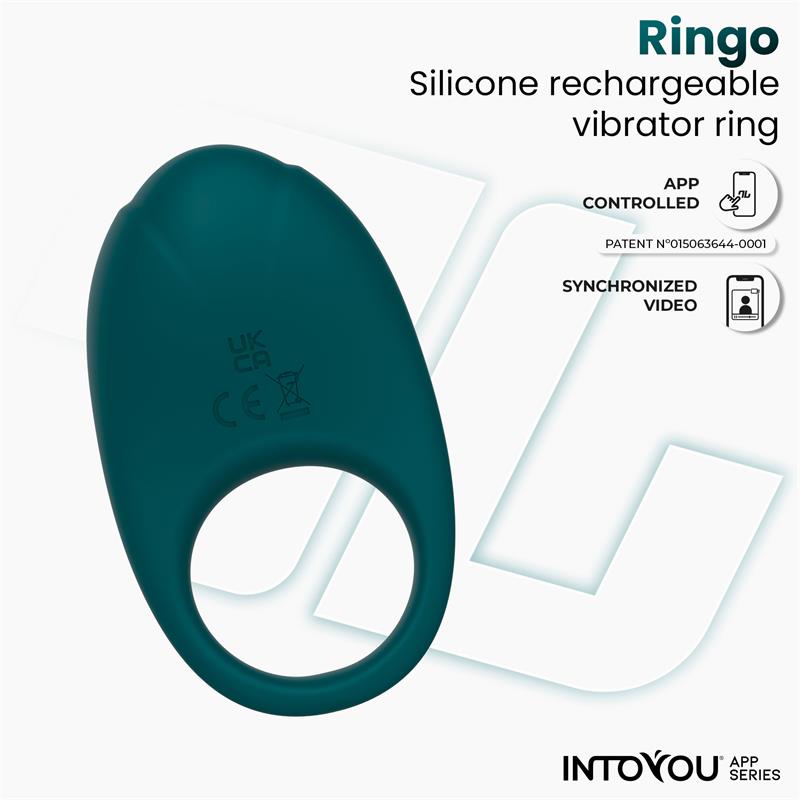 INTOYOU APP SERIES - RINGO VIBRATING RING WITH APP UNIBODY GREEN
