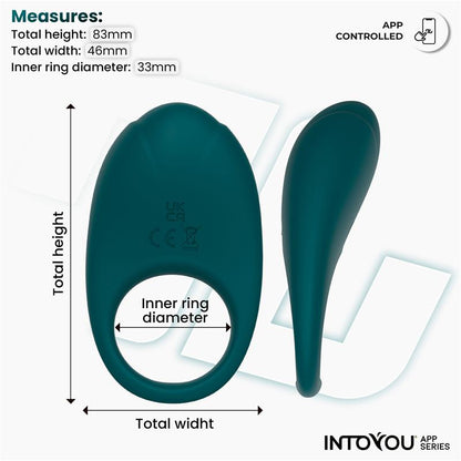INTOYOU APP SERIES - RINGO VIBRATING RING WITH APP UNIBODY GREEN