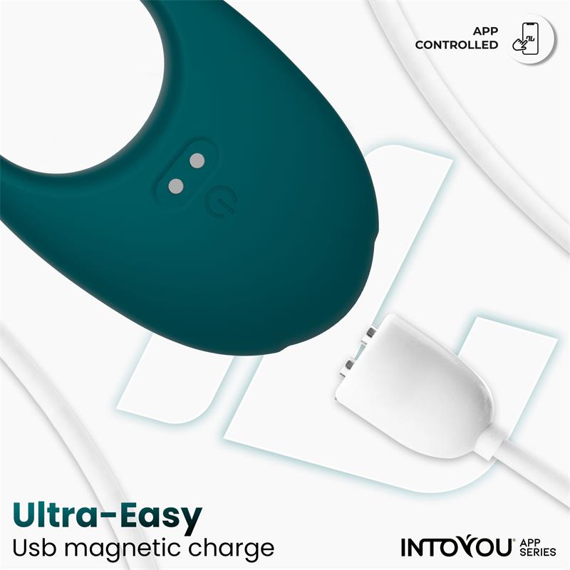 INTOYOU APP SERIES - RINGO VIBRATING RING WITH APP UNIBODY GREEN