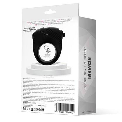 LATETOBED - ROMERI RING + VIBRATING BULLET SILICONE BLACK