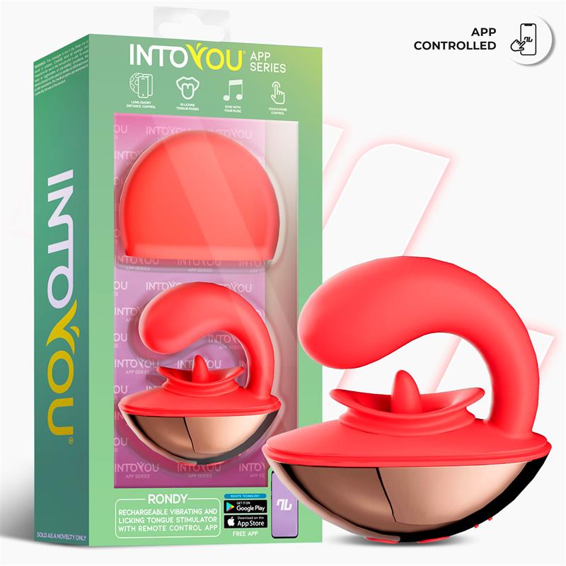 INTOYOU APP SERIES - RONDY VIBRATING AND LICKING TONGUE STIMULATOR WITH APP