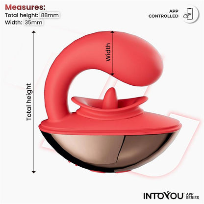 INTOYOU APP SERIES - RONDY VIBRATING AND LICKING TONGUE STIMULATOR WITH APP