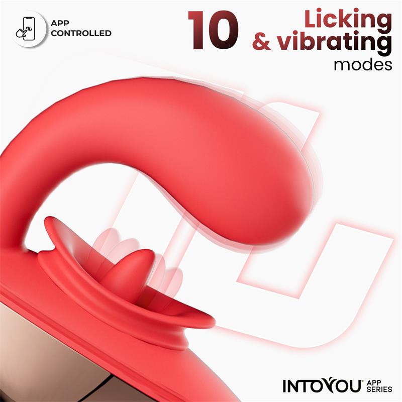 INTOYOU APP SERIES - RONDY VIBRATING AND LICKING TONGUE STIMULATOR WITH APP