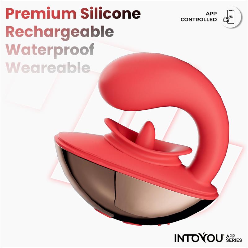 INTOYOU APP SERIES - RONDY VIBRATING AND LICKING TONGUE STIMULATOR WITH APP