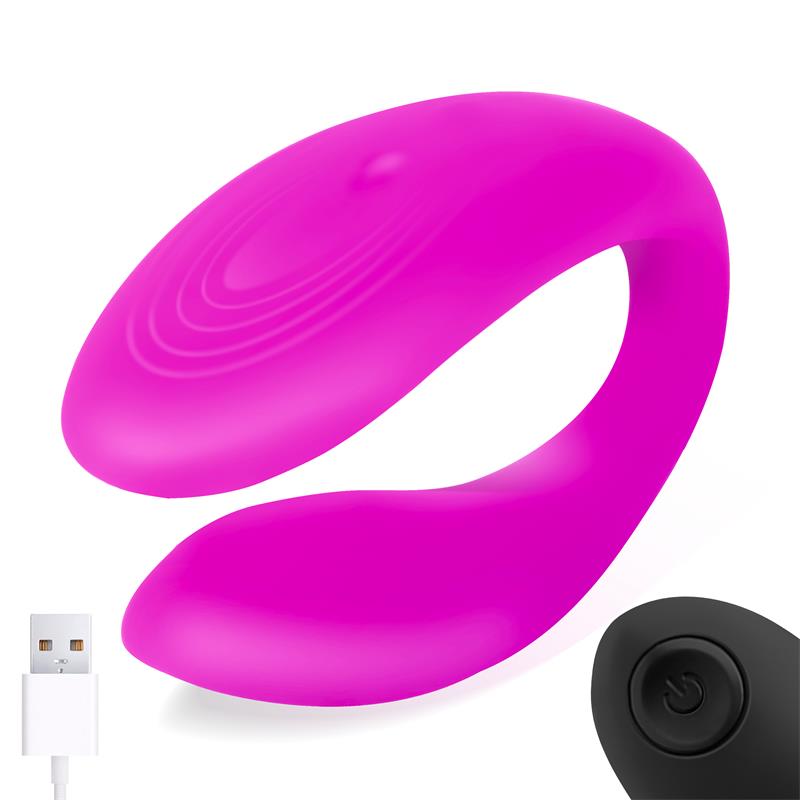 INTOYOU - ROOMIE COUPLES VIBRATOR LIQUID SILICONE UNIBODY REMOTE CONTROL USB