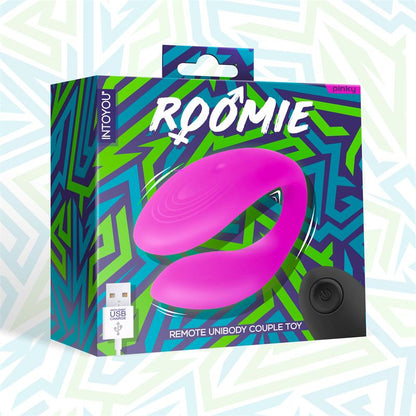 INTOYOU - ROOMIE COUPLES VIBRATOR LIQUID SILICONE UNIBODY REMOTE CONTROL USB