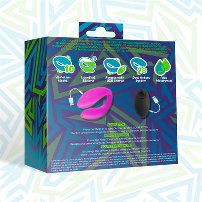 INTOYOU - ROOMIE COUPLES VIBRATOR LIQUID SILICONE UNIBODY REMOTE CONTROL USB