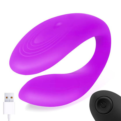 INTOYOU - ROOMIE COUPLES VIBRATOR UNIBODY LIQUID SILICONE REMOTE CONTROL USB