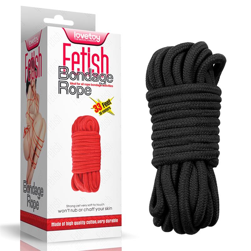 LOVETOY - ROPE BONDAGE SOFT BLACK