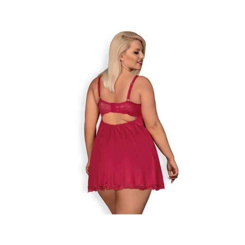 OBSESSIVE - NUISETTE ROSALYNE ET STRING ROUGE TAILLE S/M